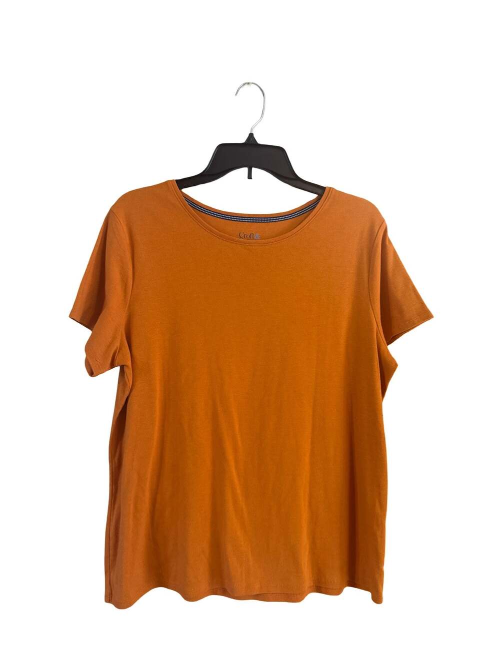 Croft & Barrow The Classic Tee Women's XL Orange Crew Neck Short Sleeve T-Shirt